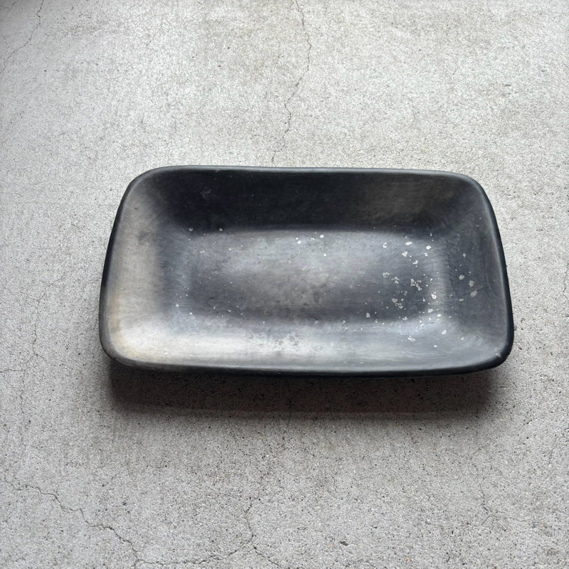 Carbonized Yakishime Square Bowl