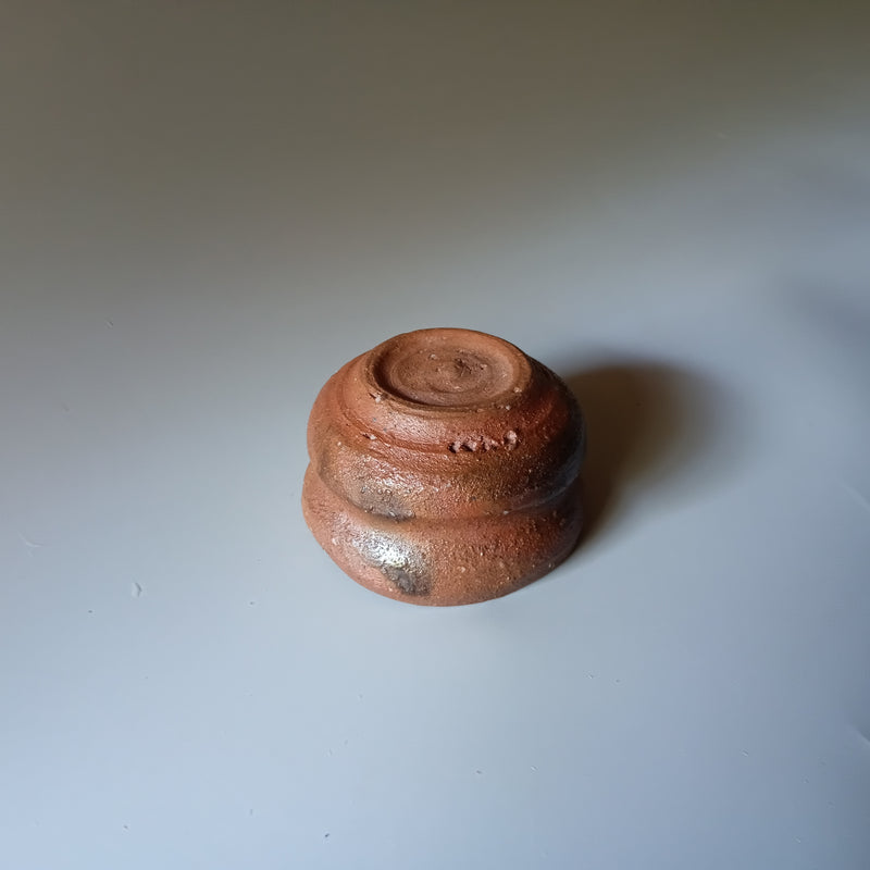Japanese brown sake cup from Bizen — Bizen ware