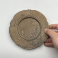 Bronze glaze, floral arabesque, fluted small plate