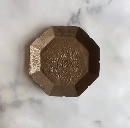 Bronze glaze, Hana Shippo 7-inch plate