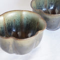 Blue and Gray Glaze Flower Bud Bowl