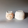 White Bizen Sake Set, Tokkuri and Guinomi, shipped worldwide from Kyoto