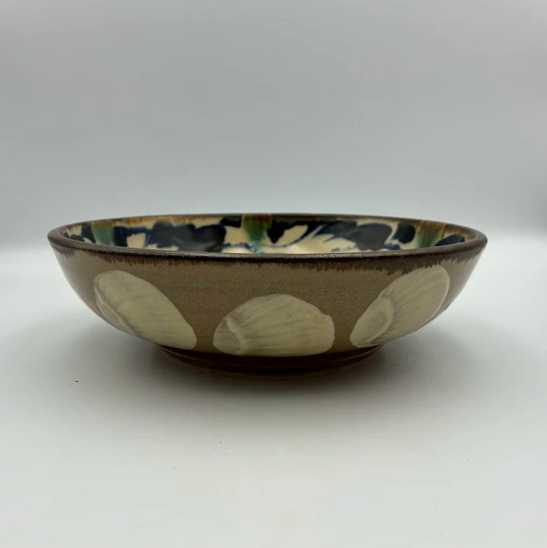 Blue bowl from Okinawa, handmade in Japan