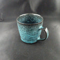 Ice-Crackle Mug — Bubble Blue. Handmade Kyoto ware from Japan.