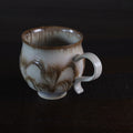 Twisted-Handle Mug 260ml — Ooze Brown. Handmade Kyoto ware from Japan.