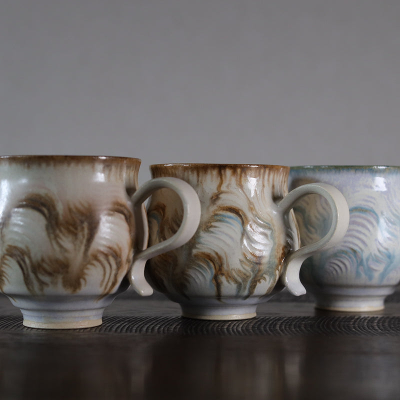 White mug from Kyoto, handmade in Japan