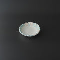 Flower Crown Mamezara Tiny Plate, Blue Mix. Handmade Japanese pottery from Chiba, Japan.