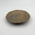 Bronze Glaze Arabesque Scalloped Plate