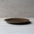 Rust Glaze Ruffle Plate L