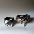 Hikidashi-guro Shell Sake Set — Bizen Ware, shipped worldwide from Kyoto