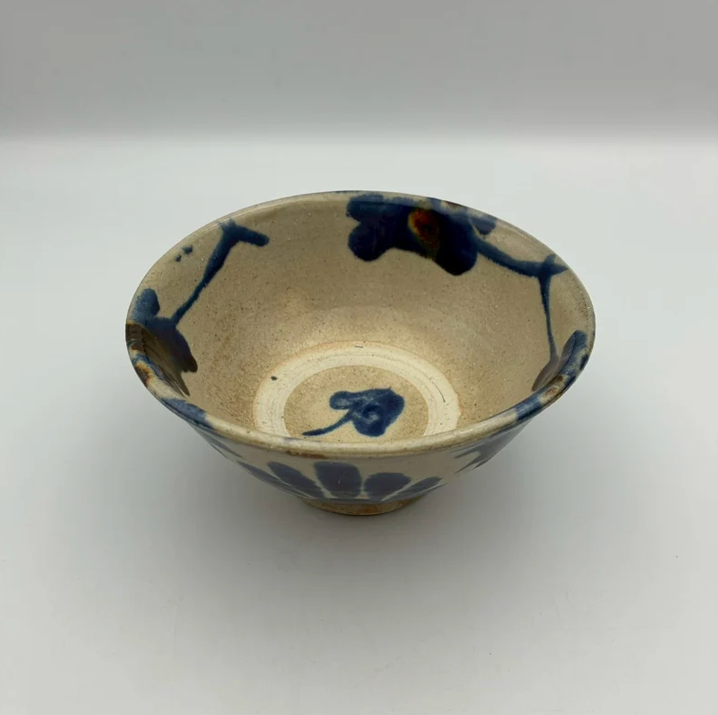 Blue bowl from Okinawa, handmade in Japan