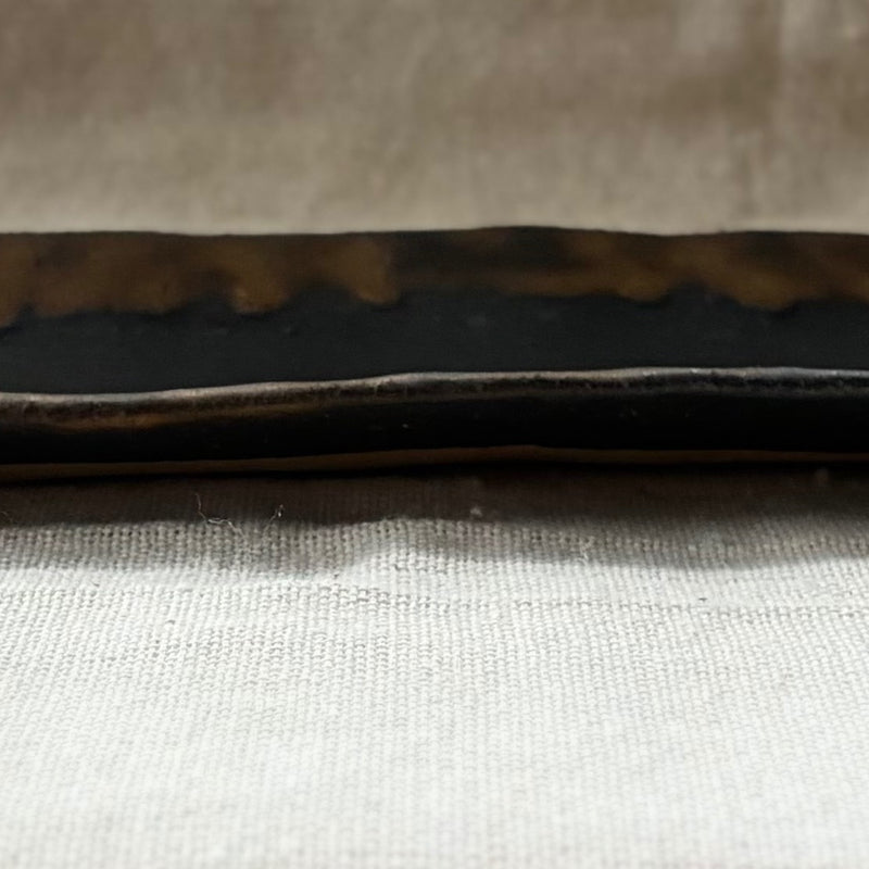 Echo of Night Long Plate. Handmade Japanese pottery from Japan.