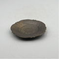 Bronze-Glazed Lobed Plate with Arabesque Design
